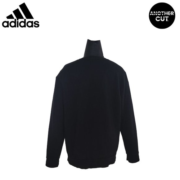 ADIDAS Women's Essentials Linear Sweatshirt, Black, - Picture 4 of 4
